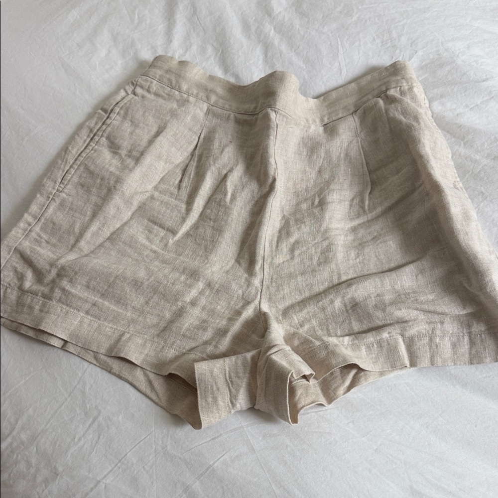 Madewell Women's Beige Linen Shorts